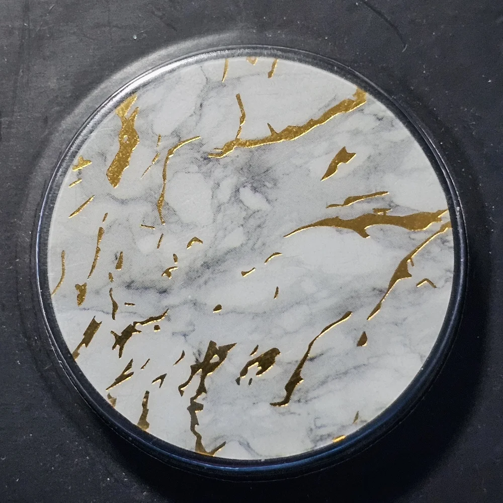SpinPop: Pop-Up Phone Holder & Stand - GOLD FOIL MARBLE